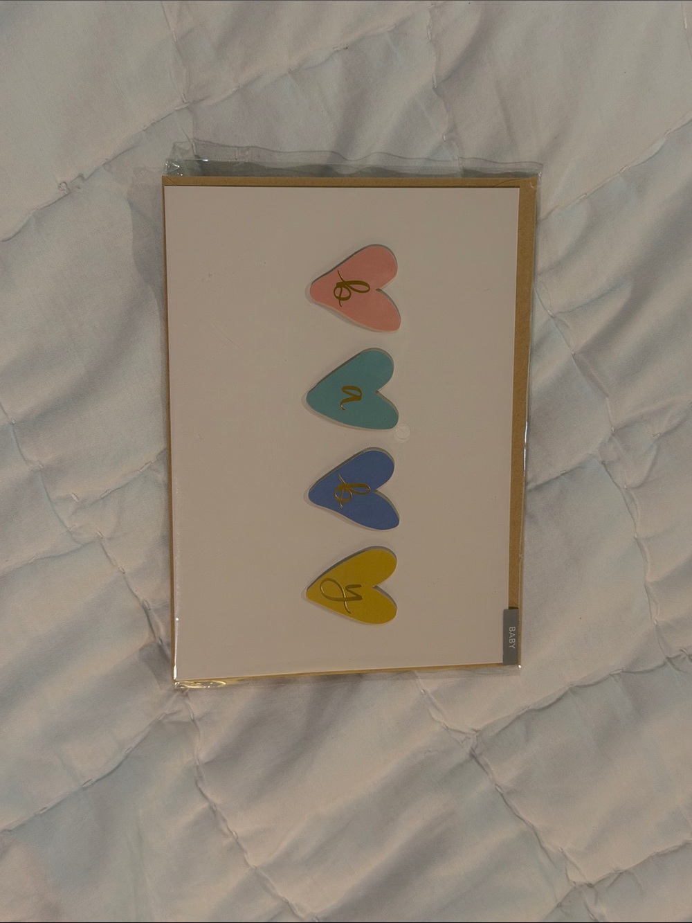 Lee Multi-Color Heart Sticker Card (Pink, Teal, Blue, Yellow)